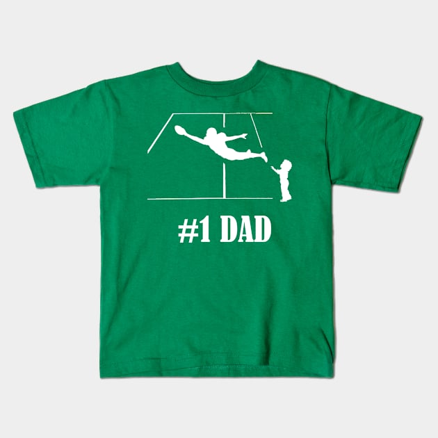 #1 Football Dad Kids T-Shirt by blackcheetah
